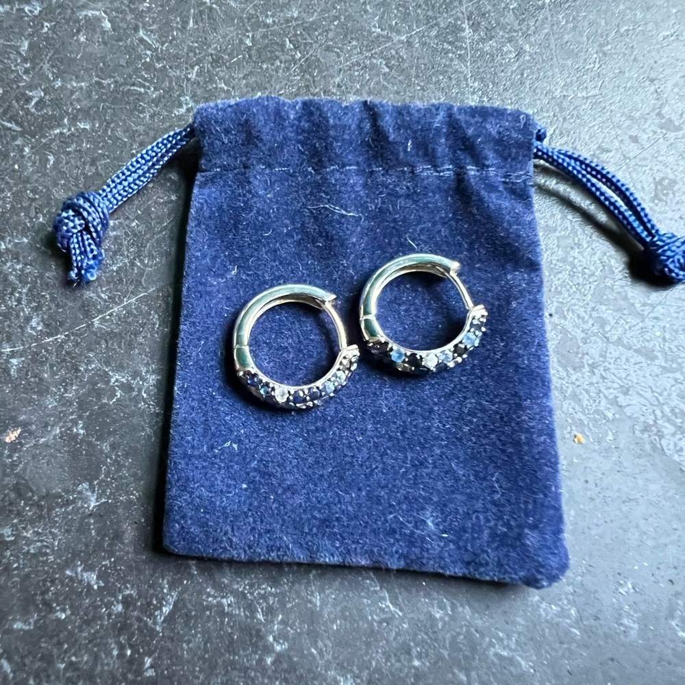 Effy Silver and White Earrings